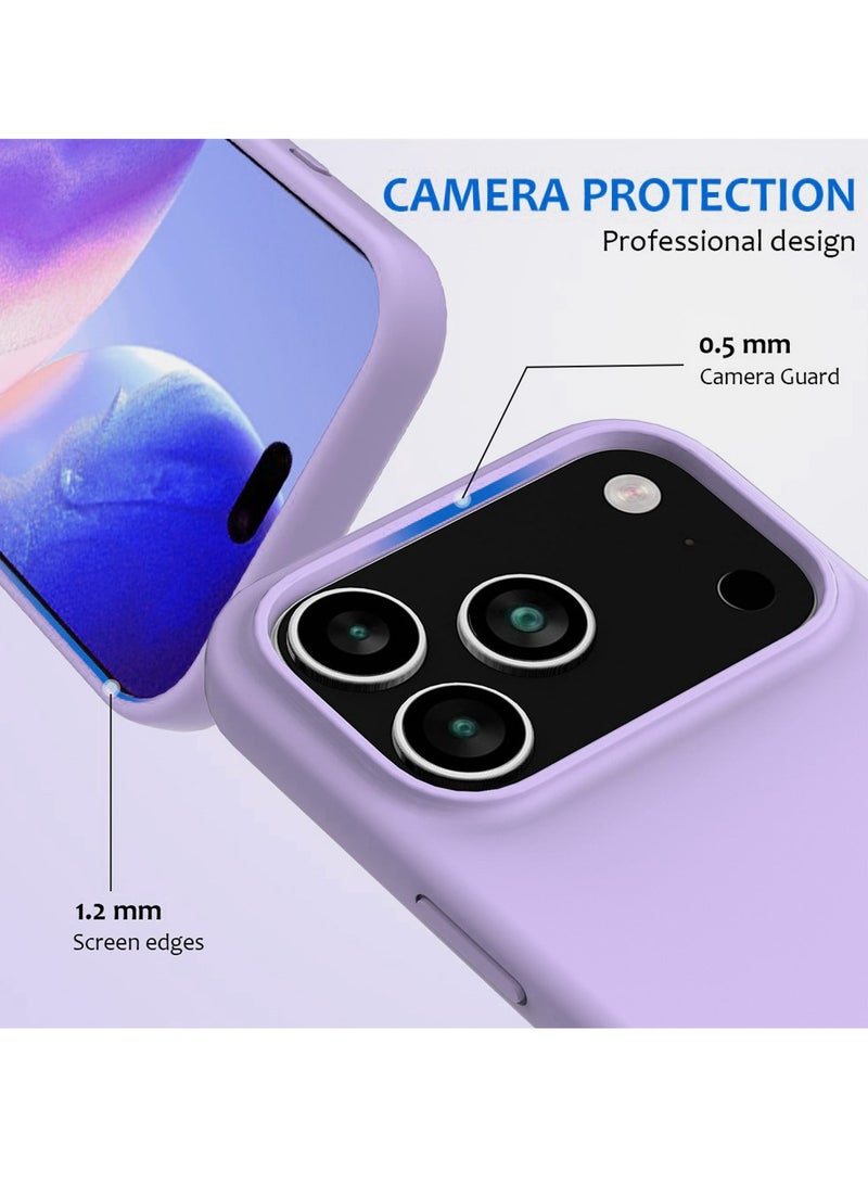 بورتوني جراب iPhone 17 Pro Max مصنوع من السيليكون الهلامي الناعم لهاتف iPhone 17 Pro Max مع بطانة داخلية من الألياف الدقيقة وغطاء حماية مقاوم للصدمات لهاتف iPhone 17 Pro Max مقاس 6.9 بوصة - Image 3