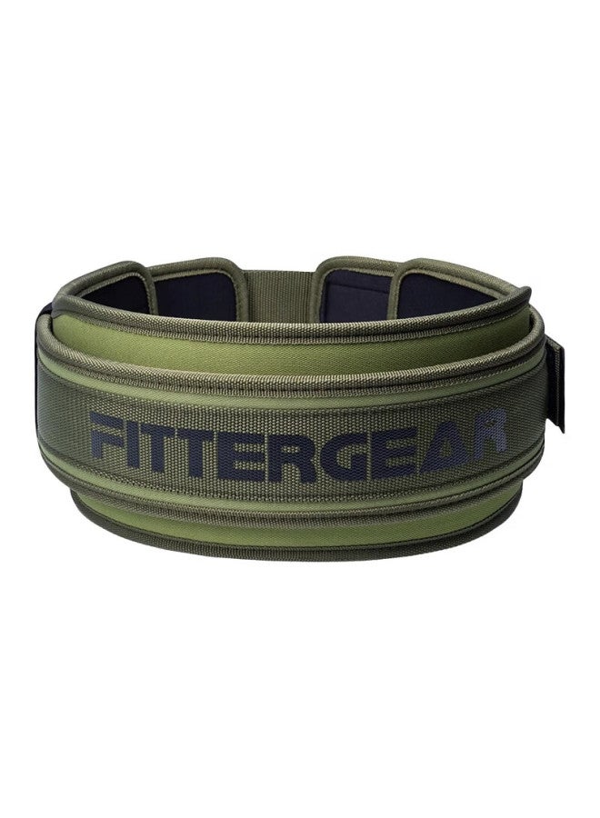Fittergear Fitness Waist Belt For Men, Deadlift Squat Strength Training Weightlifting Back Support Belt, Army Green, Size M - Image 4