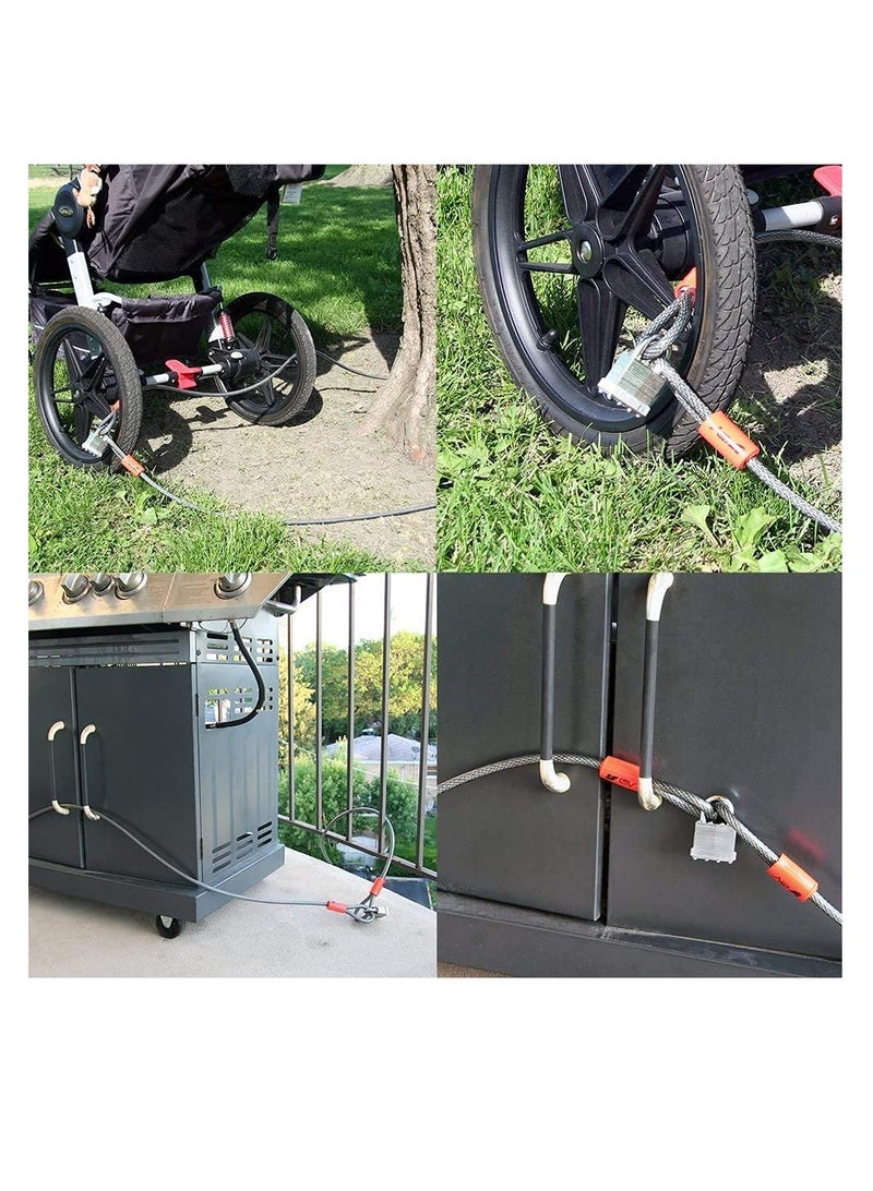 Generic Heavy-Duty Vinyl Coated Steel Cable with Loops, Versatile Security Solution for Bicycles, Motorcycles, Ladders, and More - Image 3