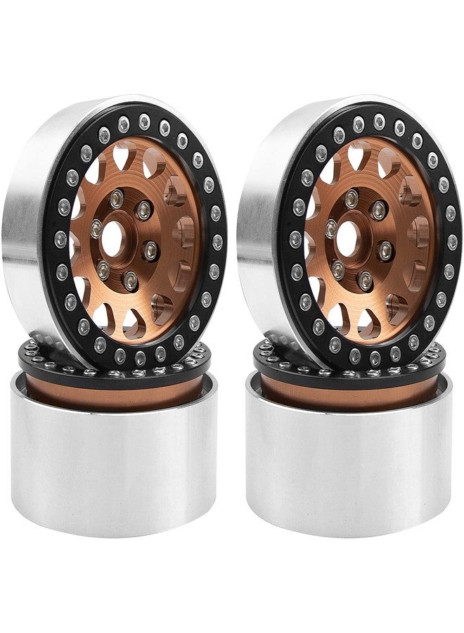 Vgoohobby 4Pack Vgoohobby Alloy 1.9" RC Beadlock Wheels Rims 12-Spoke Thickness 30mm Compatible with Axial SCX10 D90 Traxxas TRX4 RedCat Gen8 Tamiya CC01 1/10 RC Crawler Car (Titanium) - Image 4