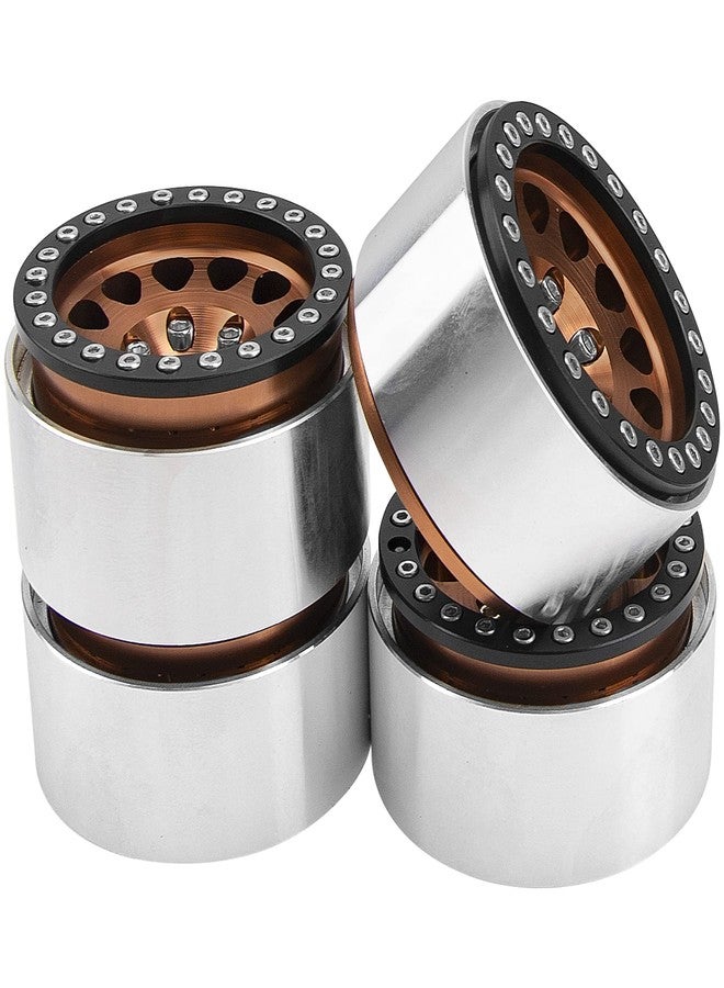 Vgoohobby 4Pack Vgoohobby Alloy 1.9" RC Beadlock Wheels Rims 12-Spoke Thickness 30mm Compatible with Axial SCX10 D90 Traxxas TRX4 RedCat Gen8 Tamiya CC01 1/10 RC Crawler Car (Titanium) - Image 2