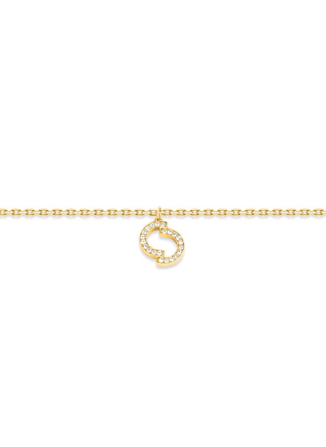 CERRUTI 1881 Claudia Gold-Plated Tennis Bracelet Double 'C' Charm Design,Elegant and Eye-Catching Jewelry  - Image 2