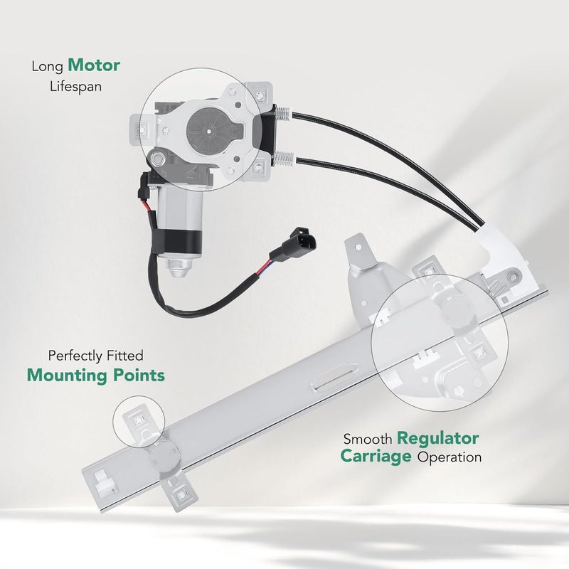 YHTAUTO Power Window Regulator with Motor for Buick Century Regal Oldsmobile Intrigue - Rear Passenger Side - Image 4