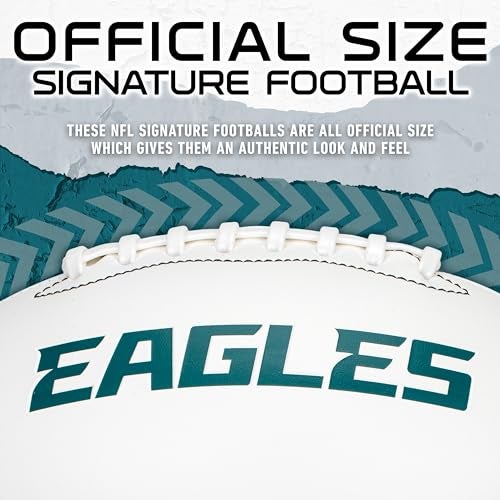 Franklin Sports NFL Philadelphia Eagles Autograph Football - Official Size White Panel Souvenir Football for Autographs + Signatures - NFL Team Fan Shop Memorabilia Football for Display - Image 4