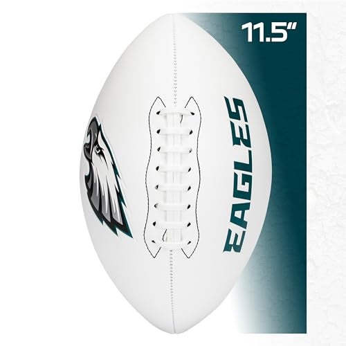 Franklin Sports NFL Philadelphia Eagles Autograph Football - Official Size White Panel Souvenir Football for Autographs + Signatures - NFL Team Fan Shop Memorabilia Football for Display - Image 2