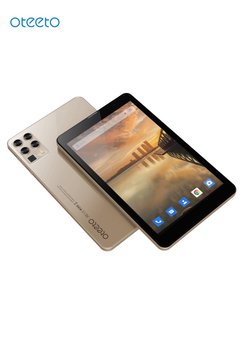 Oteeto TAB 8 Tablet/8 Inch IPS/Octa Core 1.8 GHz Processor/8GB RAM + 256GB ROM/5G Dual SIM/5000 mAh/5mp Front+13mp Rear camera/Includes Keyboard, Screen Protector,OTG, Back cover