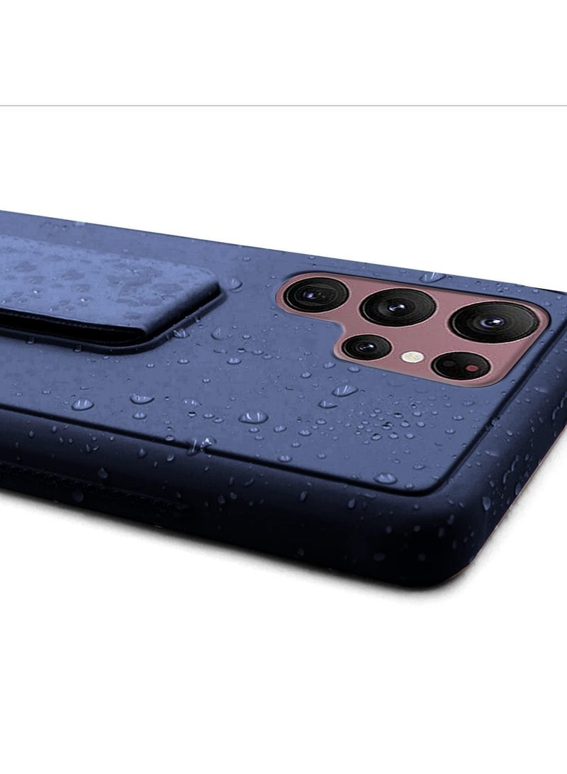 BORTONY Samsung Galaxy S25 Ultra Case Cover Back Stand Cover Magnetic Holder Silicone Horizontal & Vertical Kickstand Cover Wrist Strap Full protection Anti Fingerprint Case For Samsung Galaxy S25 Ultra - Image 2