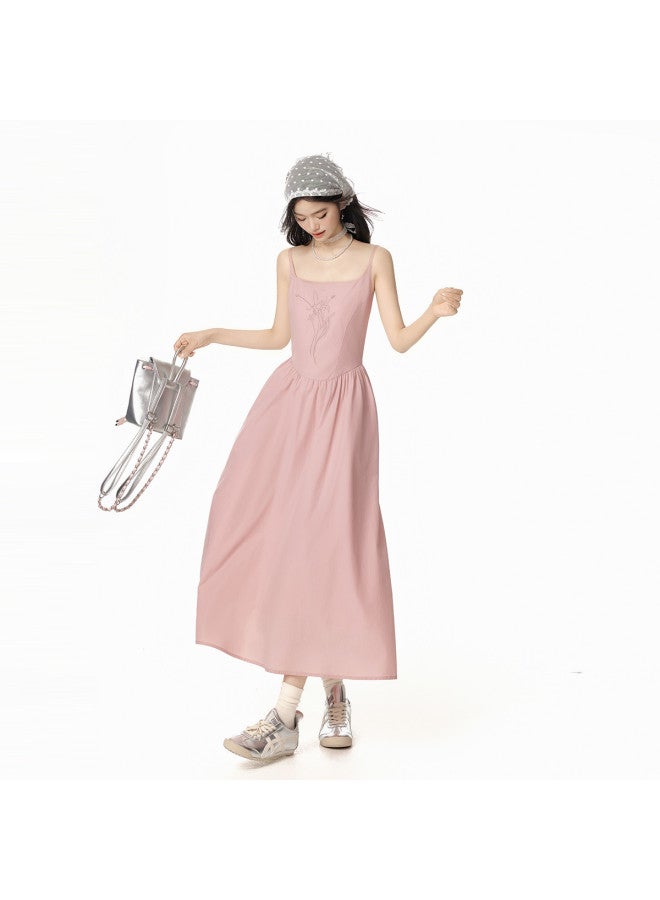 EPTISON Women's Sleeveless Dress 2025 Summer New Retro Waist-cinching Maxi Dress With Back Cutout Design And Flared Skirt - Image 4