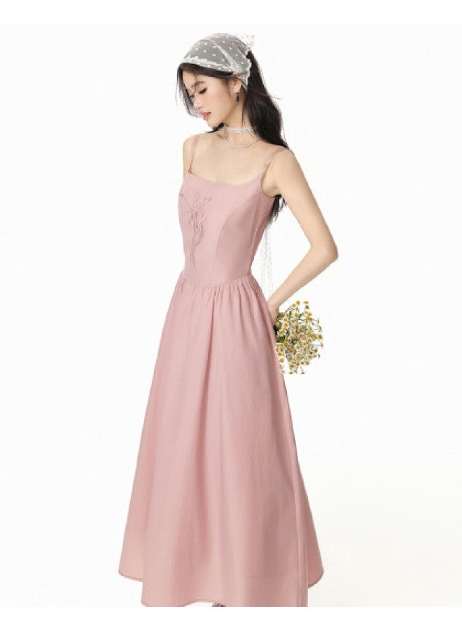 EPTISON Women's Sleeveless Dress 2025 Summer New Retro Waist-cinching Maxi Dress With Back Cutout Design And Flared Skirt - Image 1
