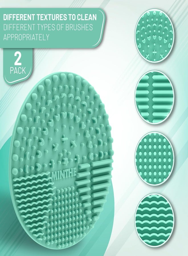 MINTHE™ Makeup Brush Cleaner Mat | 2 Pack | Silicone Make up Cleaning Pad - Image 3