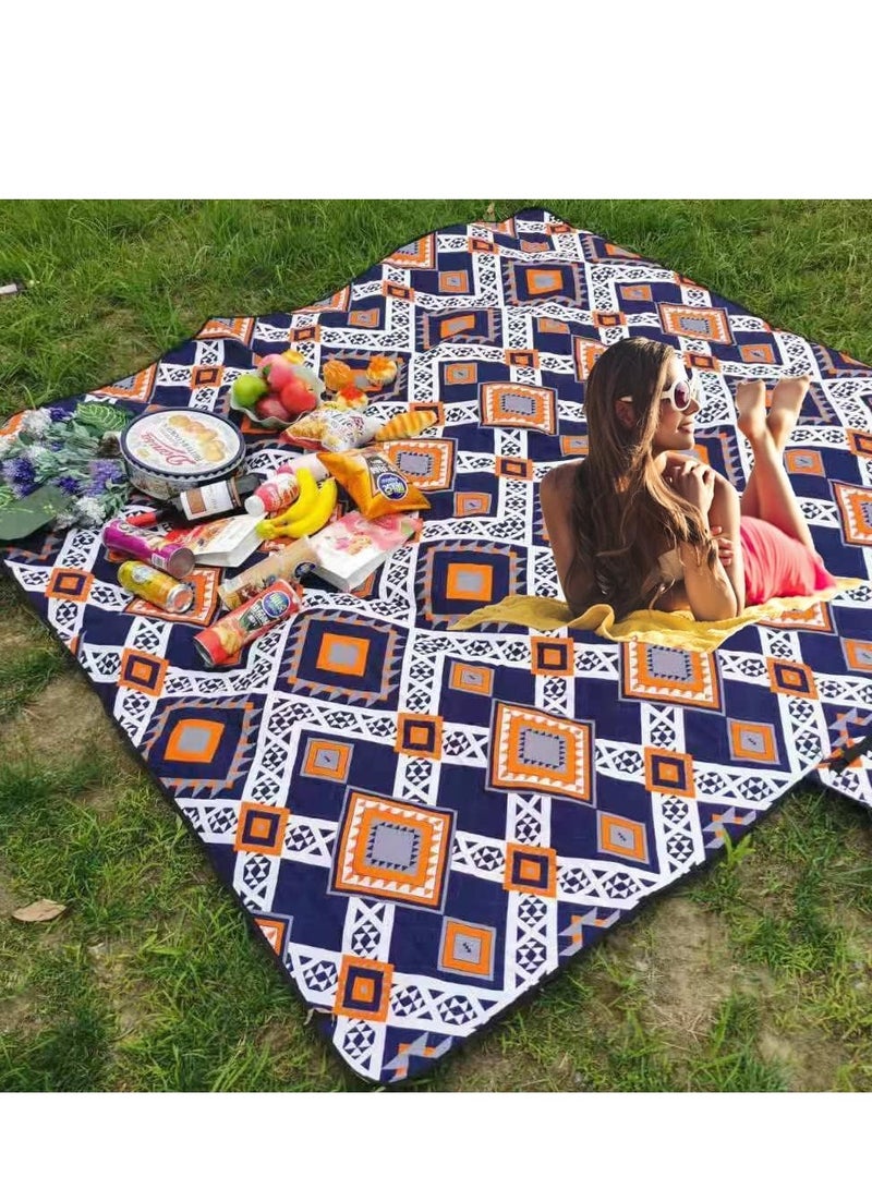 Captaintech Large Outdoor Picnic Blankets, 79''x79'' Sandproof Beach Blanket Lightweight Foldable Extra =Perfect for Family Camping Park Travel Grass - Image 1
