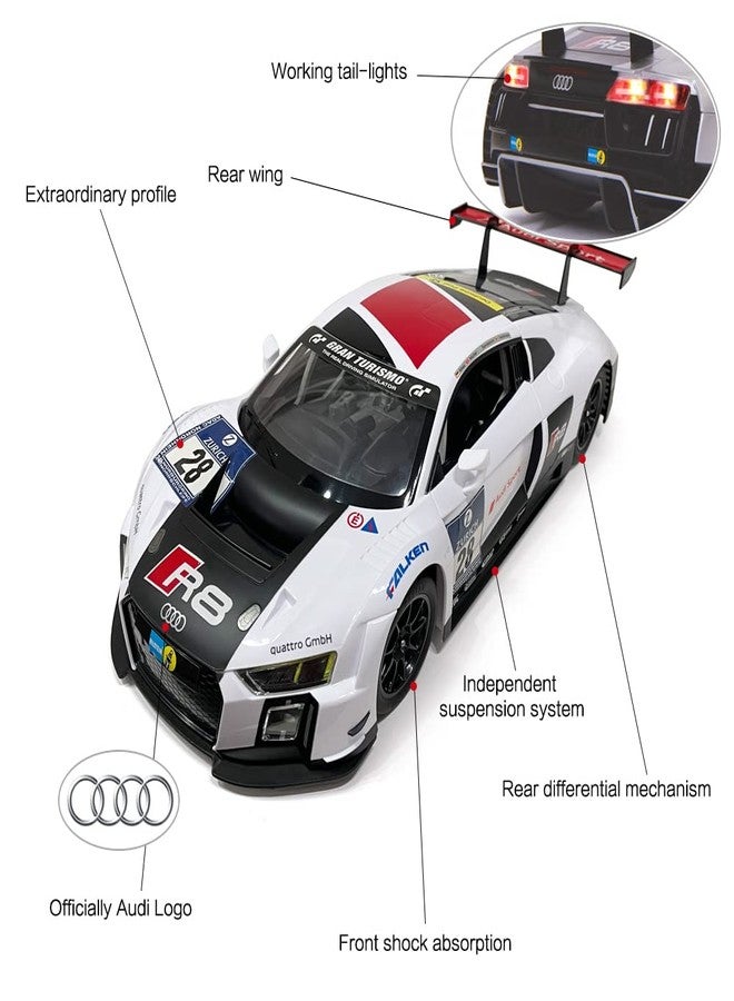 RASTAR سيارة التحكم عن بعد RASTAR أودي، نموذج سيارة أودي R8 للأداء 1/14، لعبة سيارة رياضية للسباق للتحكم عن بعد للبالغين والأولاد والبنات والأطفال - Image 4