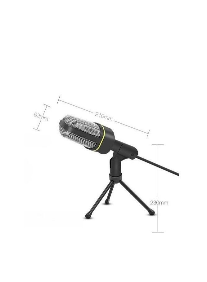 Y&D 3.5mm Plug Audio Broadcast Sound Recording Condenser Microphone with Tripod XDY37858 Black  - Image 4