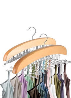 Perfii Tie Belt Hangers Adjustable 24 Clip Scarf Racks Holder Hook Hanger for Closet Organizer Storage  - Image 1
