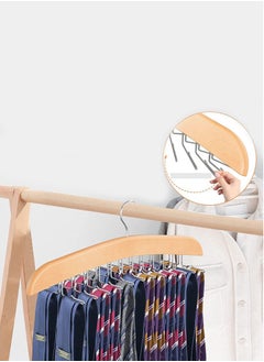 Perfii Tie Belt Hangers Adjustable 24 Clip Scarf Racks Holder Hook Hanger for Closet Organizer Storage  - Image 4