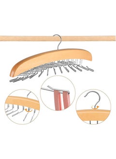 Perfii Tie Belt Hangers Adjustable 24 Clip Scarf Racks Holder Hook Hanger for Closet Organizer Storage  - Image 5