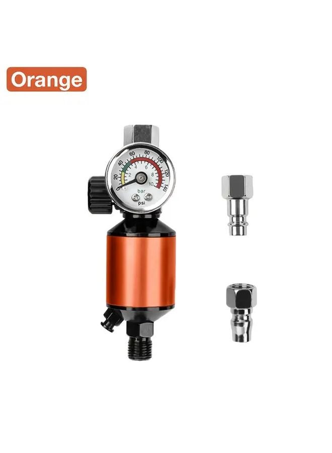 Orange Heavy Duty Air Regulator Water Oil Separator For Spray Gun Pneumatic Tool - Image 1