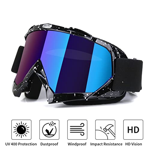 JAMIEWIN ATV Goggles for Dirt Bike, Motorcycle, Motocross, UTV, MX, Offroad Riding - Anti UV, Dustproof, Anti Fog, Racing, Skiing Goggles for Men, Women, Youth, Kids - Image 3