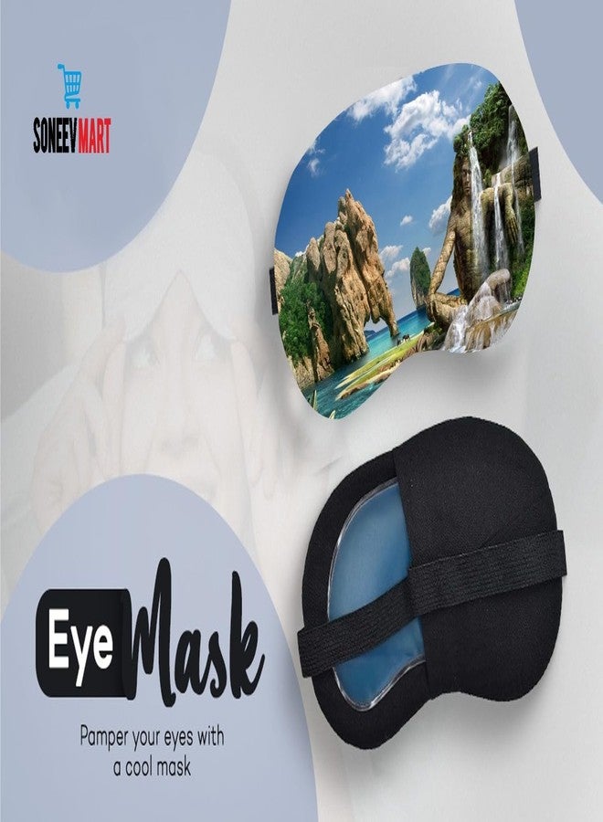 SONEEV MART قناع العين الجل الفاخر من سونيف مارت للاسترخاء المهدئ وتخفيف التوتر، قابل لإعادة الاستخدام، ومثالي للعلاج البارد، لعلاج انتفاخ العينين والهالات السوداء والصداع. - Image 4