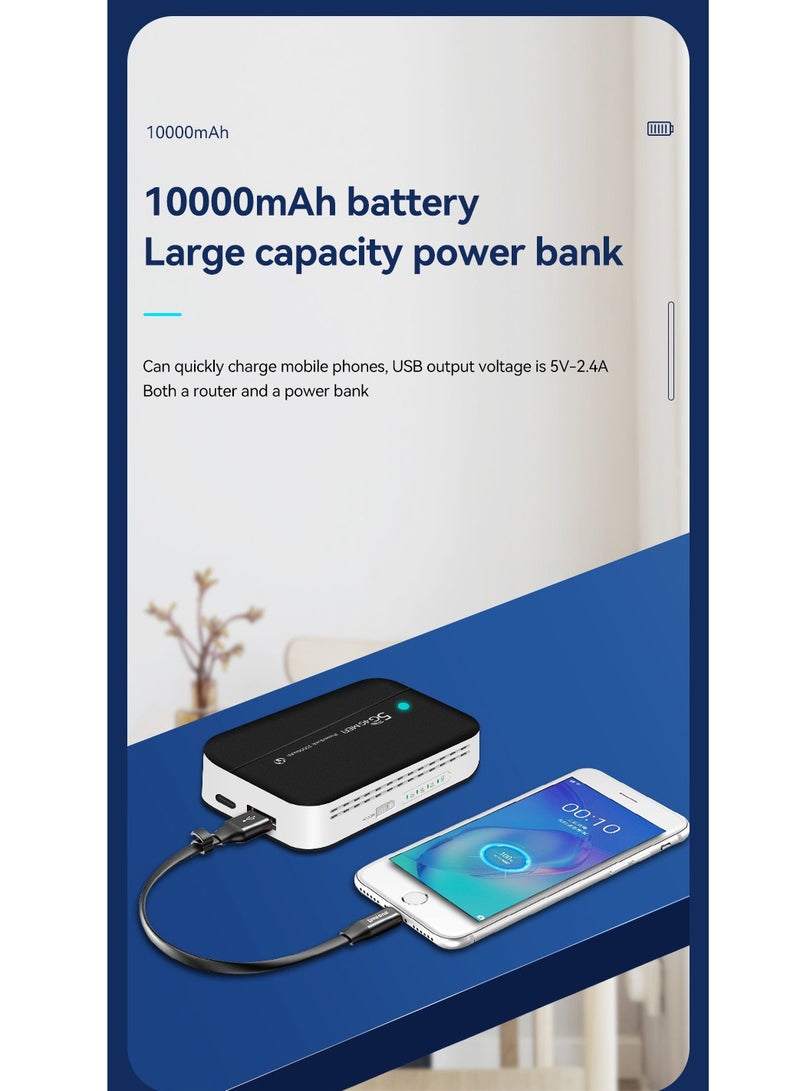 4G LTE Mobile router, type-C USB hotspot, 10000MA and power ban kpw100 - Image 4