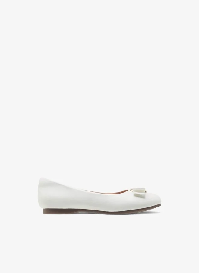 Bow Accent Slip-On Ballerina Shoes