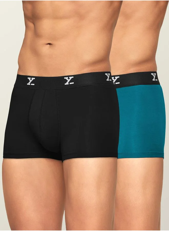 اكس واي اكس اكس Pack of 2 - Logo Waistband Detail Trunks by Styli