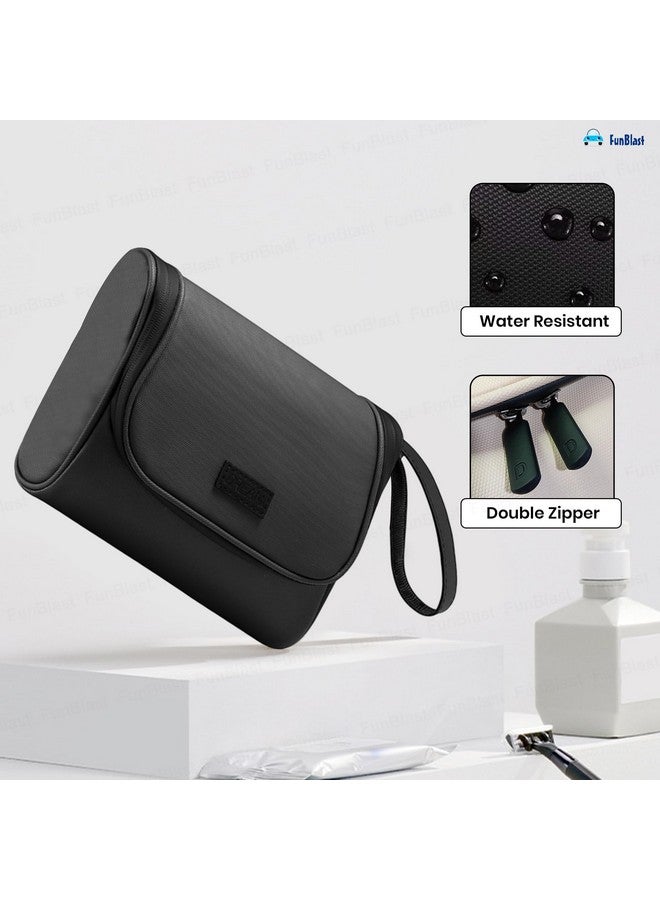 FunBlast Multipurpose Hanging Toiletry Bag with Hook, Large Capacity Travel Pouch for Unisex, Travel Organizer for Toiletries, Portable Vanity Bag & Cosmetic Bag (Black) - Image 4
