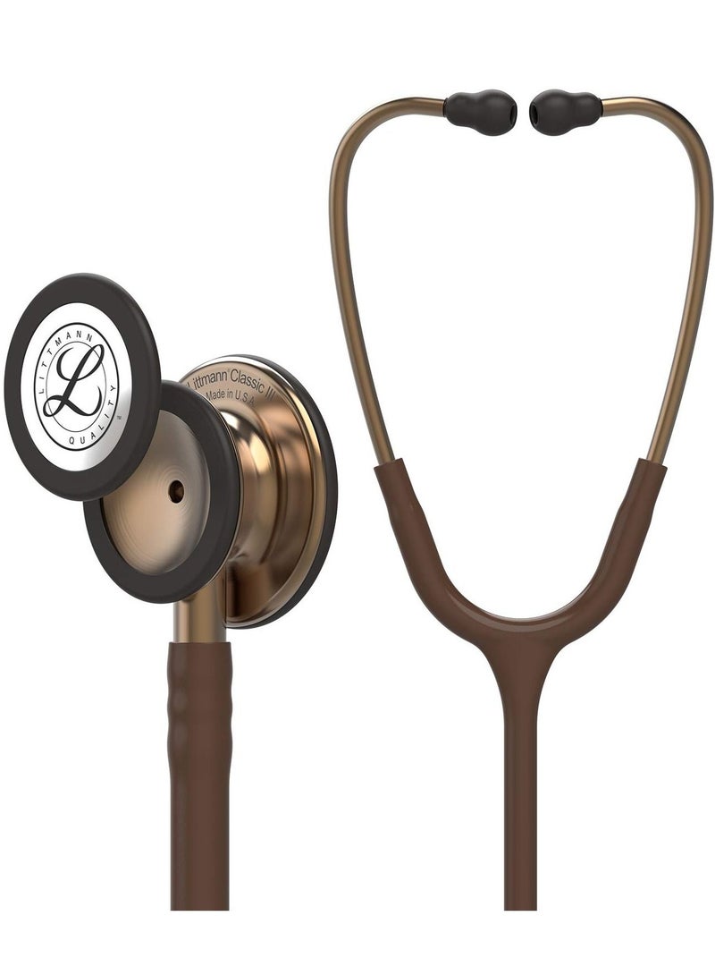 Littmann 3M Littmann Classic III Monitoring Stethoscope Copper-Finish Chestpiece Chocolate Tube 27 inch 5809 - Image 1