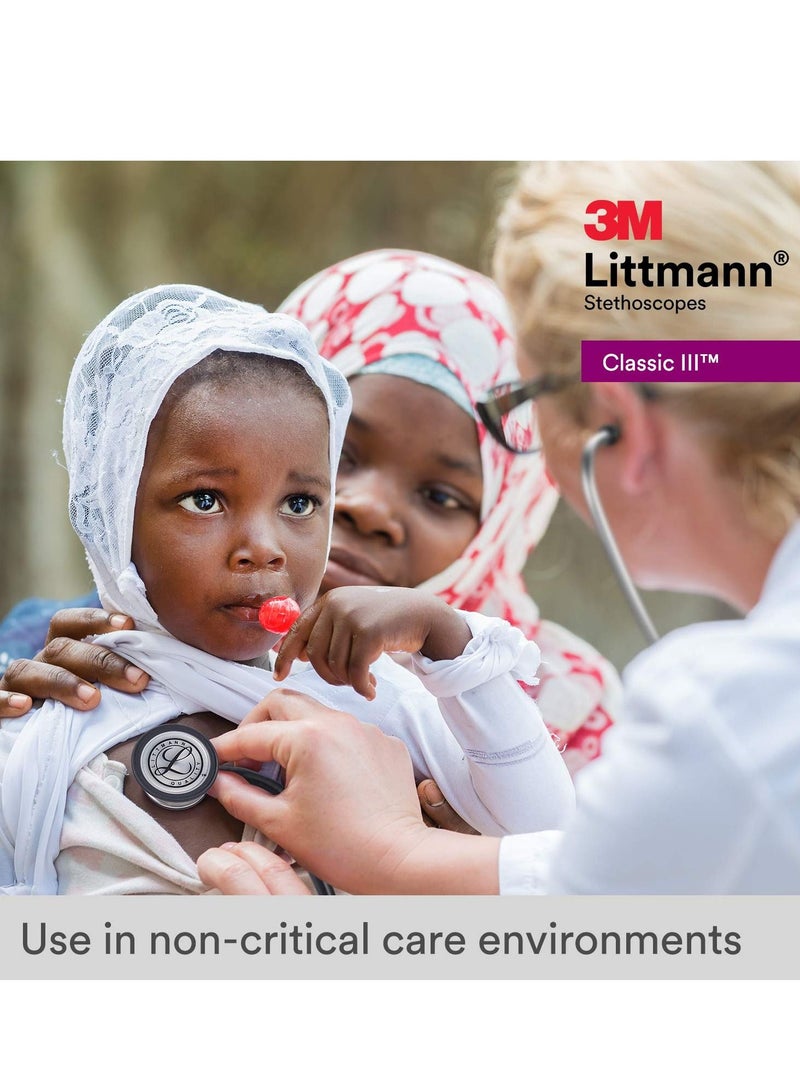 Littmann 3M Littmann Classic III Monitoring Stethoscope Copper-Finish Chestpiece Chocolate Tube 27 inch 5809 - Image 5