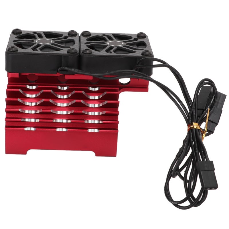 SURPASS HOBBY 55/56/58mm Brushless Motor Cooling Fan Dual Fan Motor Heatsink Radiator for 1/5 Remote Control Car 8.4V 16000RPMRed - Image 2