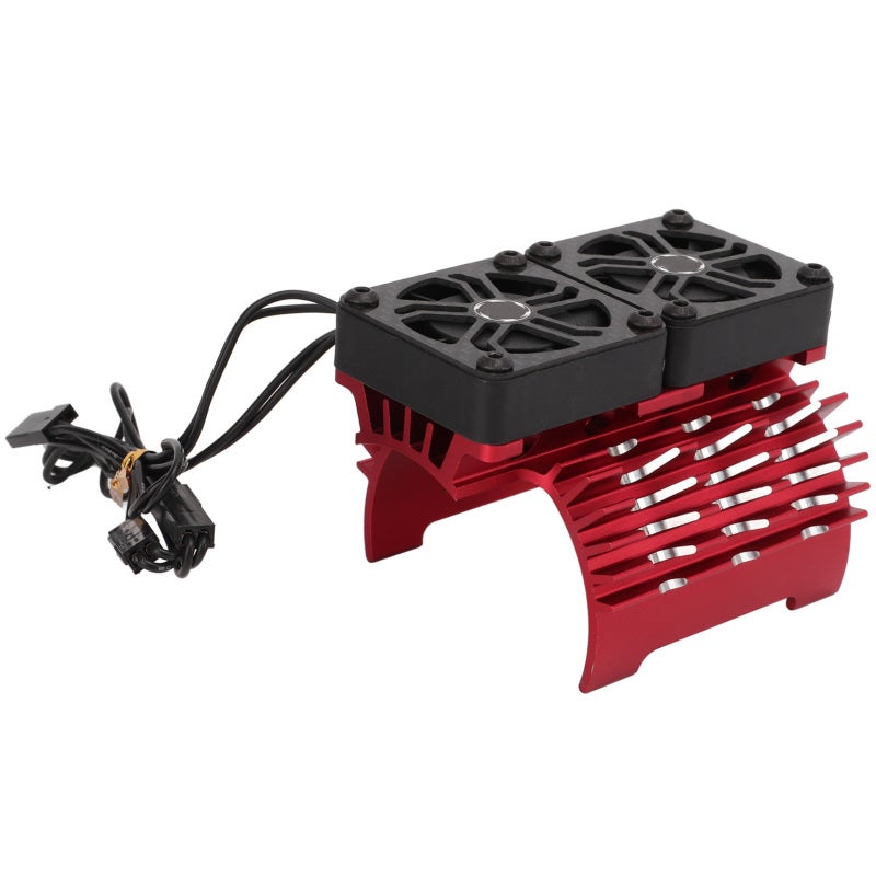 SURPASS HOBBY 55/56/58mm Brushless Motor Cooling Fan Dual Fan Motor Heatsink Radiator for 1/5 Remote Control Car 8.4V 16000RPMRed - Image 3