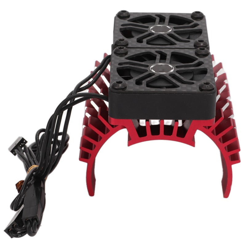 SURPASS HOBBY 55/56/58mm Brushless Motor Cooling Fan Dual Fan Motor Heatsink Radiator for 1/5 Remote Control Car 8.4V 16000RPMRed - Image 5