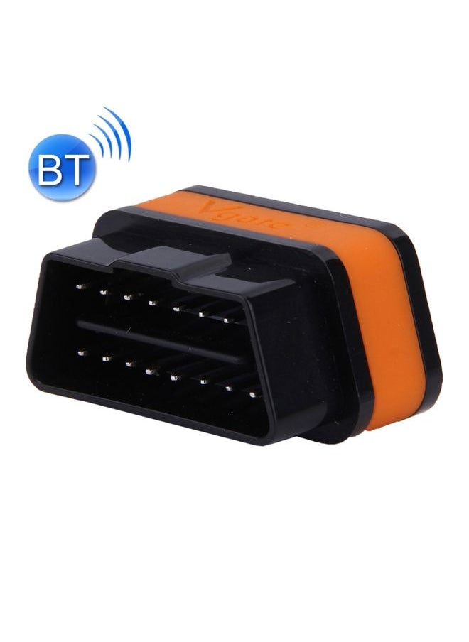 BURAQ - Vgate iCar II Super Mini ELM327 OBDII Bluetooth V3.0 Car Scanner Tool, Support Android OS, Support All OBDII Protocols(Orange + Black) - Image 1