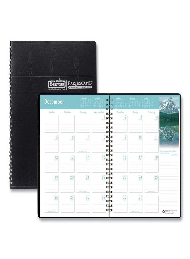 House of Doolittle 2026 Earthscapes 8.5" x 11" Monthly Planner, Faux Leather Cover, Black (26402-26) - Image 1