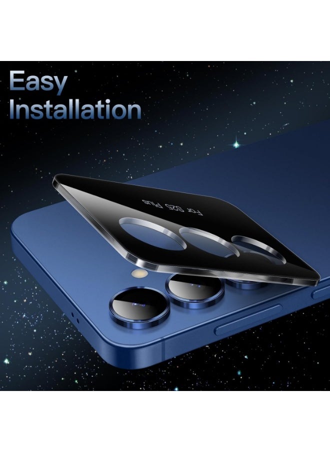 BORTONY Samsung Galaxy S25 5G Camera Lens Protector 9H Tempered Glass Metal Individual Ring Cover Easy Installation For Samsung Galaxy S25 6.2-inch  - Image 5