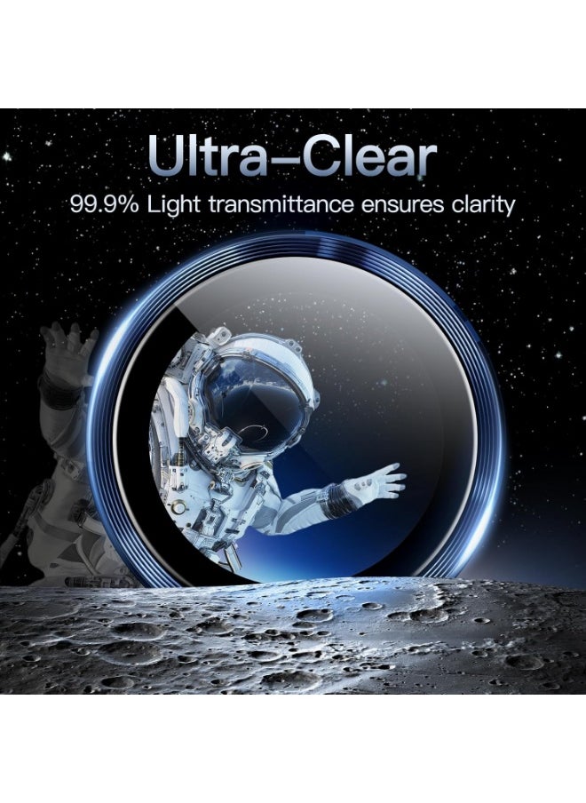 BORTONY Samsung Galaxy S25 5G Camera Lens Protector 9H Tempered Glass Metal Individual Ring Cover Easy Installation For Samsung Galaxy S25 6.2-inch  - Image 4