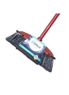 CEPILLO Long Handle Cleaning Broom brush +  Dustpan with broom +  Floor Cleaning Wet Mop Red/White, combo SET OF 3  - Image 2
