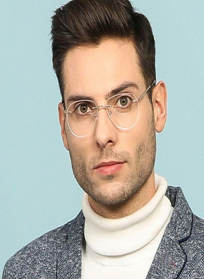 ريديكس نظارات ريدكس أفياتور فوتوكرومية بدون إطار، عدسات كمبيوتر زرقاء مضادة للوهج تحجب الأشعة الضارة (ذهبي) - Image 5