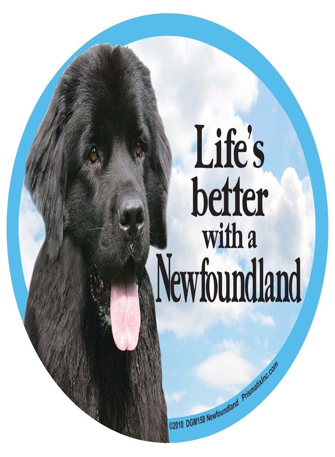 Prismatix Newfoundland Oval Dog Magnet for Cars - Image 2