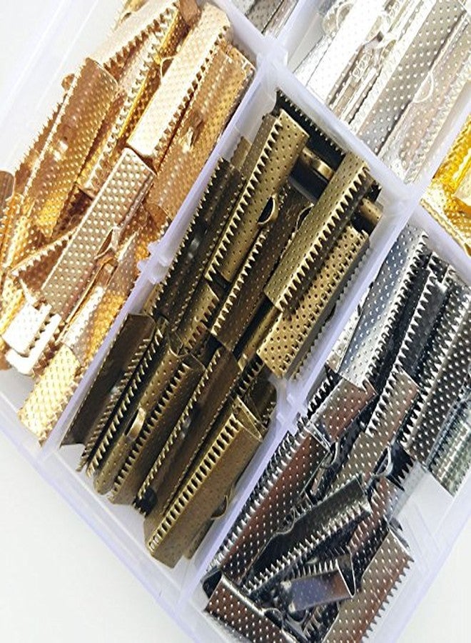 شينكو كرافت مجموعة من 6 ألوان من Chenkou Craft، 240 قطعة من الخرز السائب، مقاس 25 مم، مشابك شريطية، نهاية علامات المجوهرات (25 × 7 مم) - Image 3