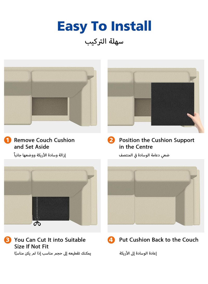 Jourvent Couch Sofa Cushion Support for Sagging Seats, Under Cushion Repair for Curved Furniture Seat Support, Black - Image 4