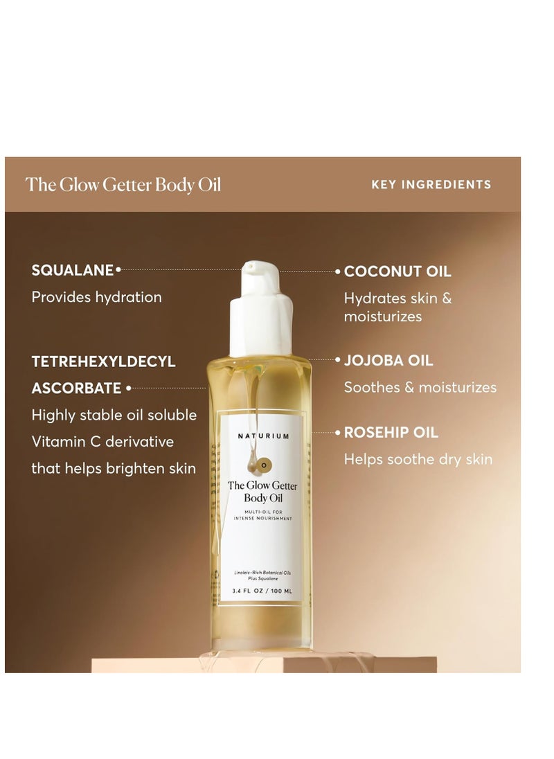 NATURIUM Naturium The Glow Getter Body Oil, Multi-Oil for Intense Nourishment, Hydrating & Moisturizing Formula, Vegan & Cruelty-Free, 3.4 oz  - Image 4