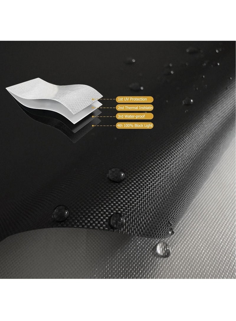 Portable Blackout Curtains with Self Adhesive Tape, DIY for Bedroom, Living Room, Bathroom and Attic, 100*145cm - Image 4