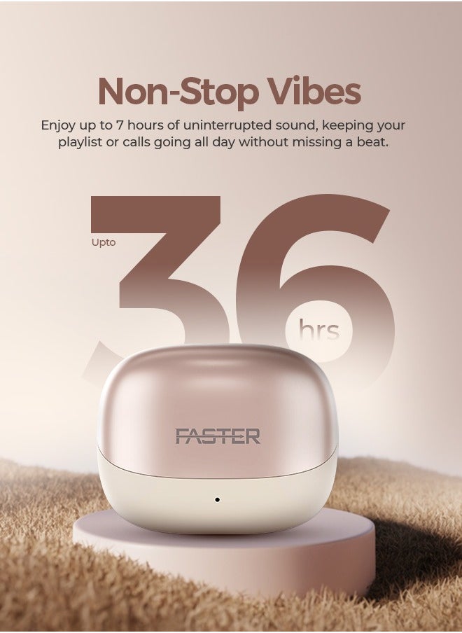Faster - Valor Wireless Earbuds with Active Noise Cancellation (ANC) - 36 Hours Playtime with Bluetooth 5.3 - HiFi Stereo Sound Airpods - Gaming Bluetooth Earphones with Ultra-Low Latency - Deep Bass, IPX4 Water Resistant - For Exercise, Gym - Compatible with iPhone & Android (Silver) - Image 1