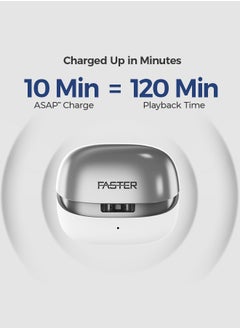 Faster Valor Wireless Earbuds with Active Noise Cancellation (ANC) - 36 Hours Playtime with Bluetooth 5.3 - HiFi Stereo Sound Airpods - Gaming Bluetooth Earphones with Ultra-Low Latency - Deep Bass, IPX4 Water Resistant - For Exercise, Gym - Compatible with iPhone & Android (Silver)  - Image 5