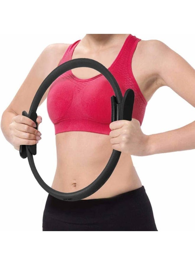 Gocart GOCART 32CM Yoga Pilates Ring Fitness Circle Muscles Body Exercise Pilates Ring  (Black)  - Image 2
