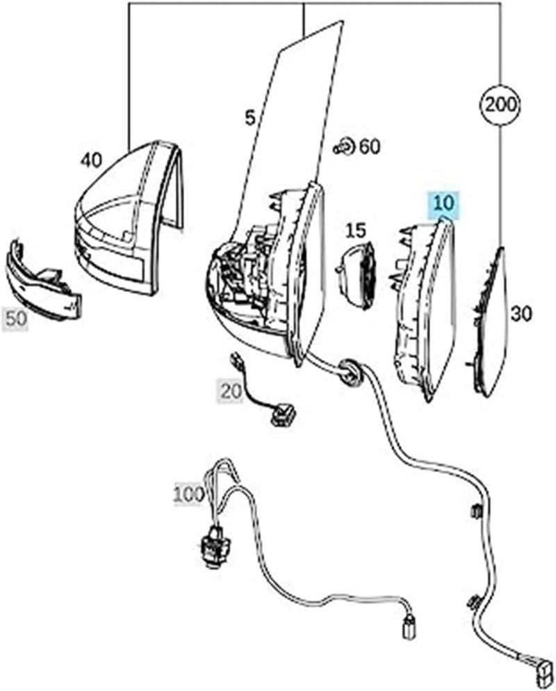 Wivplex Rearview Mirror Housing for Vito W447 - Image 2