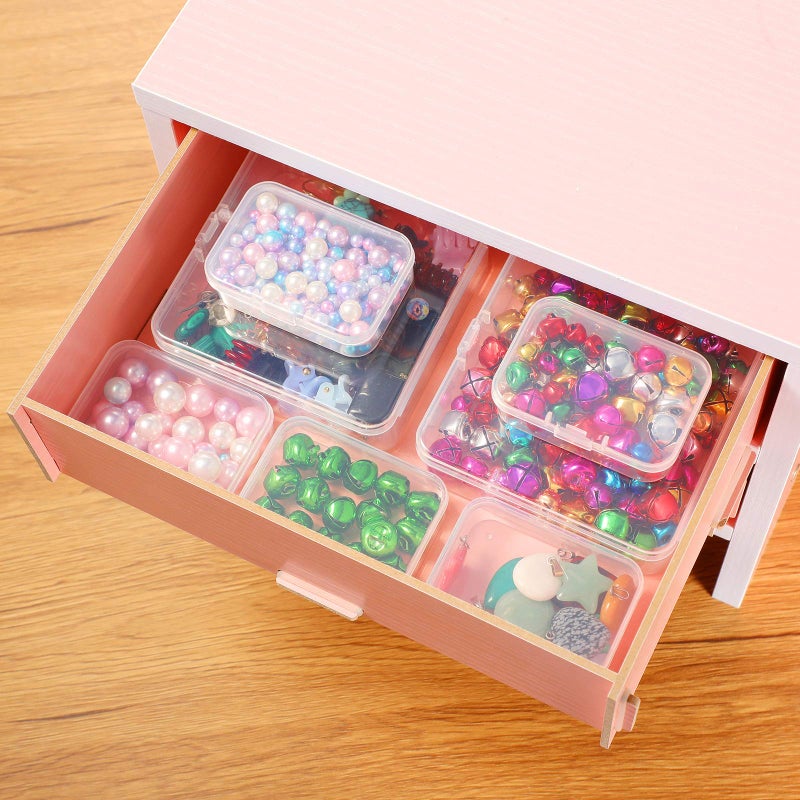 Jetec 6 Pieces Mini Plastic Clear Beads Storage Containers Box for Collecting Small Items, Beads, Jewelry, Business Cards, Game Pieces, Crafts (2.5 x 1.7 x 0.8 Inch) - Image 3