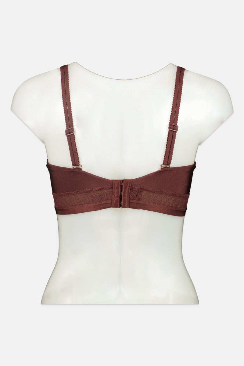 TRIUMPH حمالة صدر نسائية مبطنة بسيطة، بني - Image 3