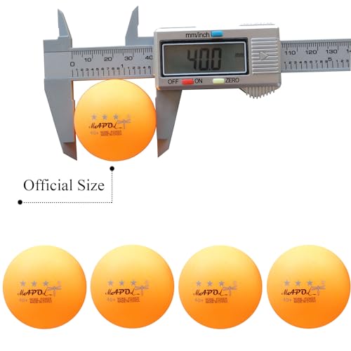 MAPOL 50- Pack Orange 3-Star Premium Ping Pong Balls Bulk,Advanced Training Table Tennis Ball - Image 2